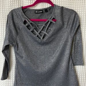 Silver shimmer blouse